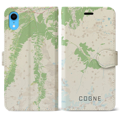 【コーニュ（イタリア）】地図柄iPhoneケース（手帳タイプ）ナチュラル・iPhone XR 用