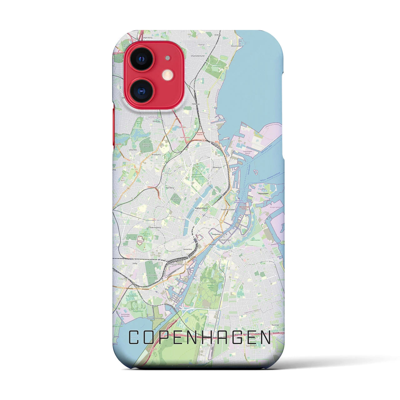 【コペンハーゲン】地図柄iPhoneケース（バックカバータイプ・ナチュラル）iPhone 11 用
