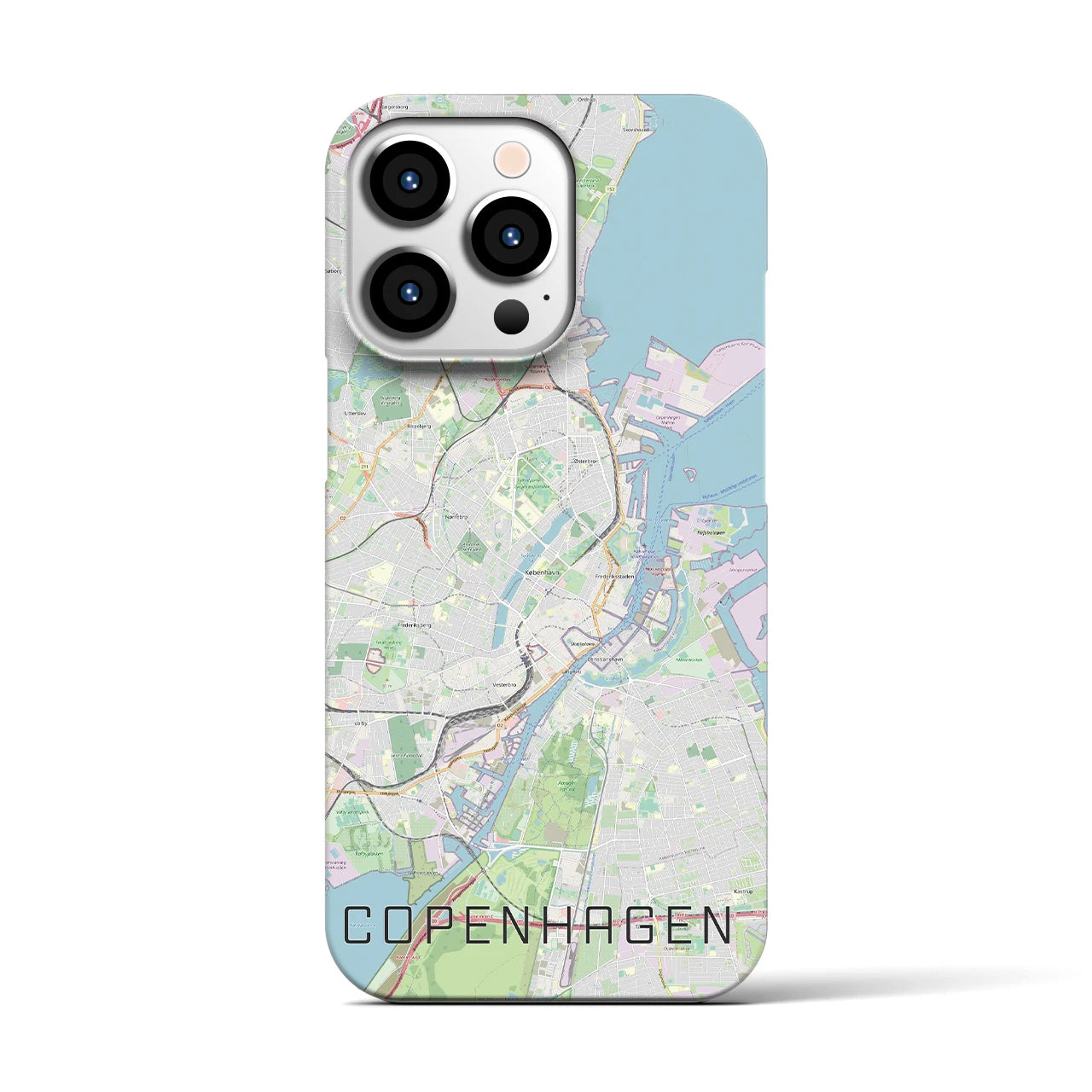 【コペンハーゲン】地図柄iPhoneケース（バックカバータイプ・ナチュラル）iPhone 13 Pro 用