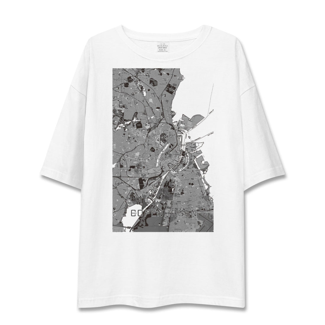 【コペンハーゲン（デンマーク）】地図柄ビッグシルエットTシャツ