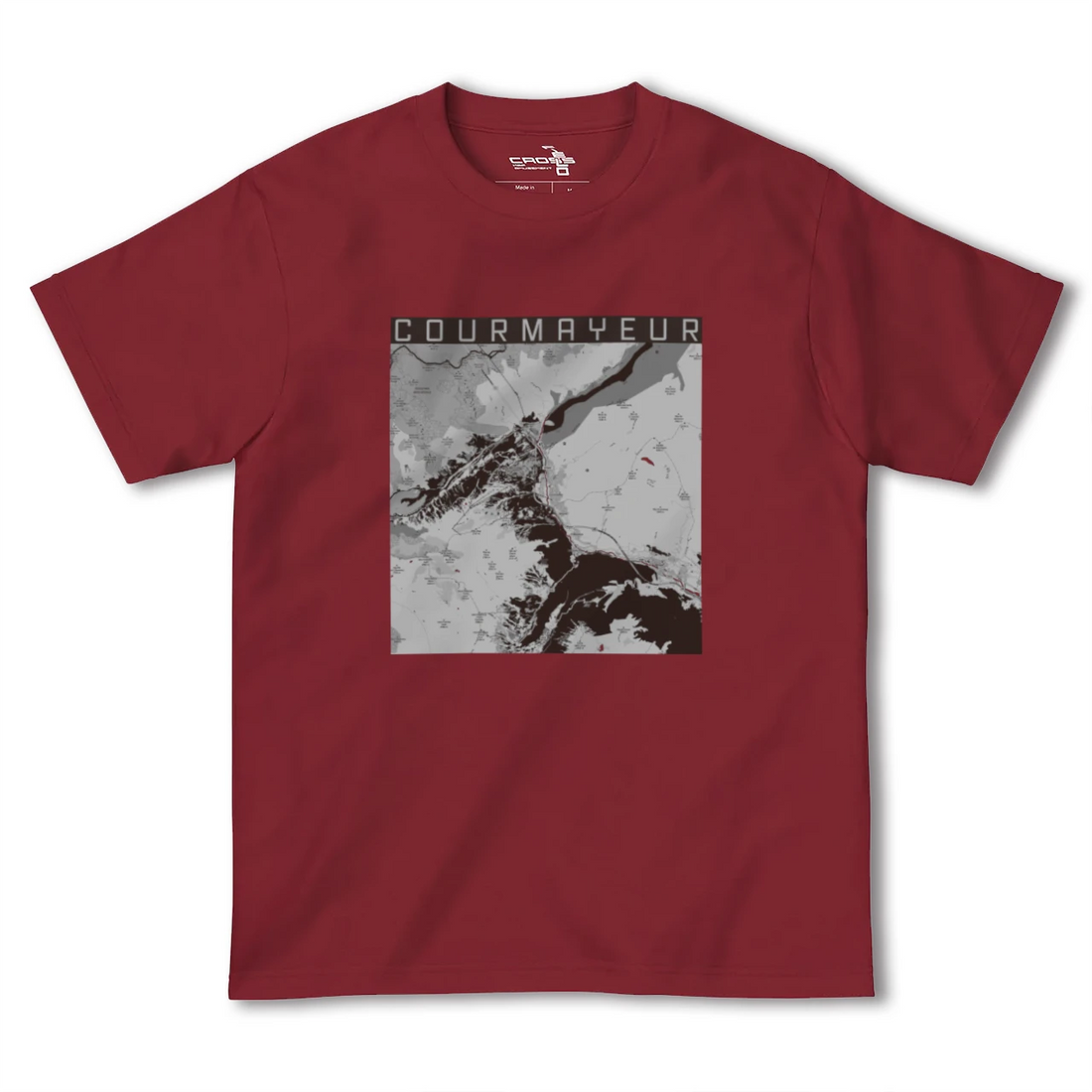 【クールマイユール(イタリア)】地図柄ヘビーウェイトTシャツ