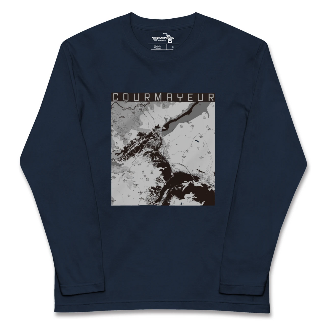 【クールマイユール(イタリア)】地図柄ロングスリーブTシャツ