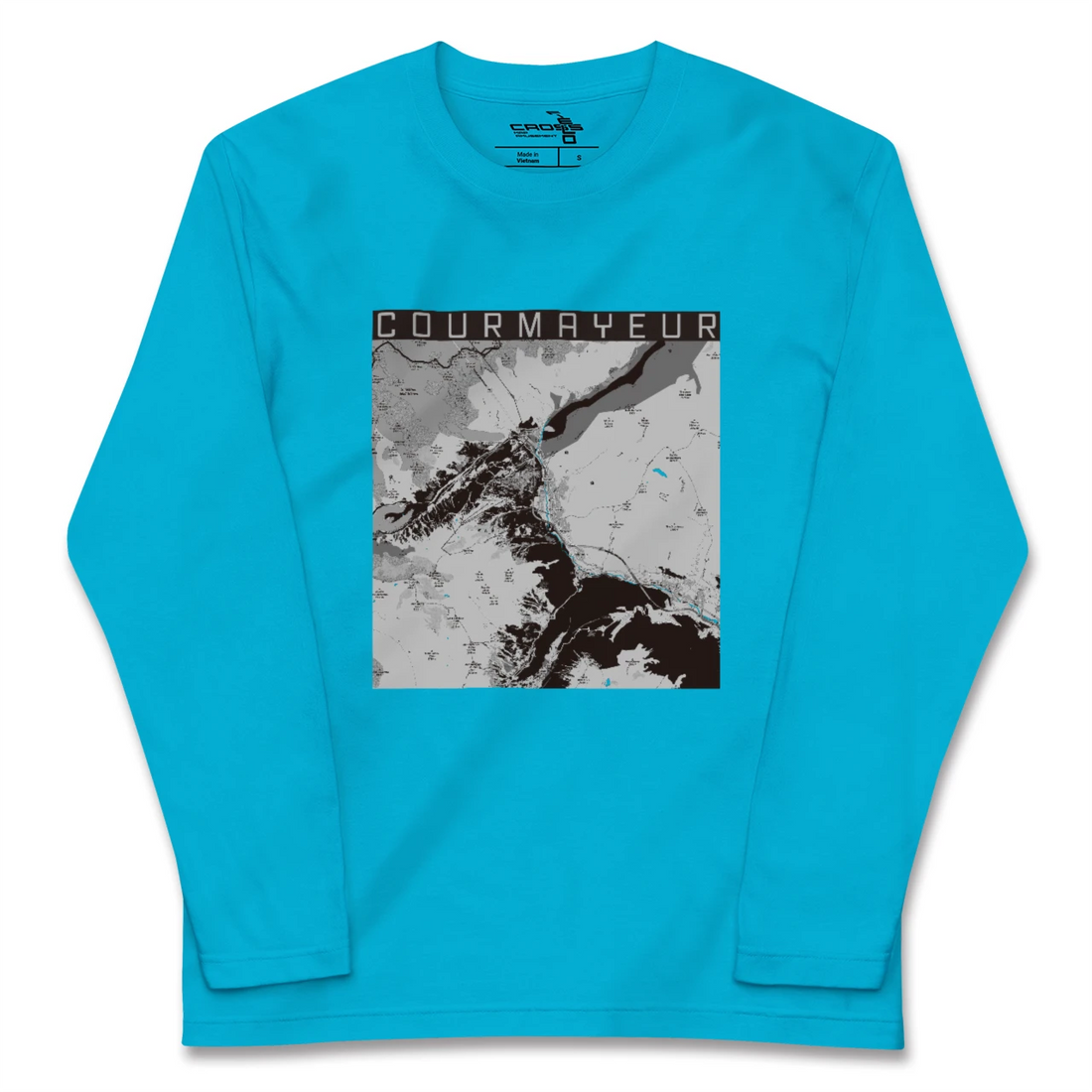 【クールマイユール(イタリア)】地図柄ロングスリーブTシャツ