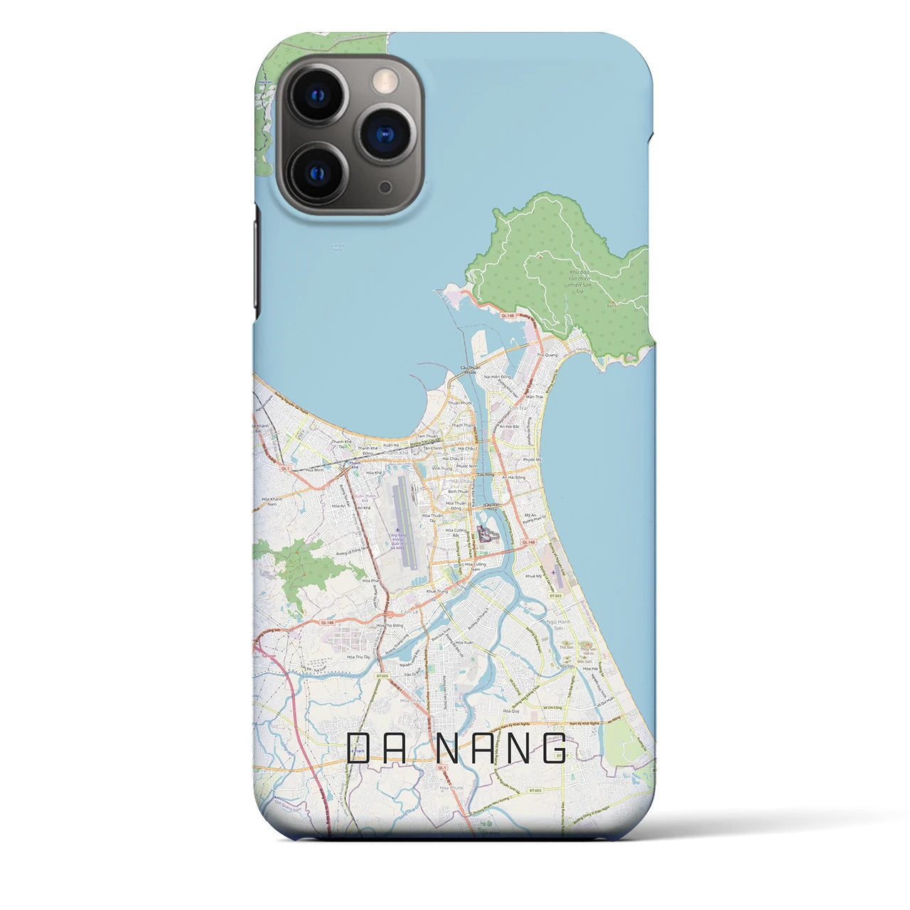 【ダナン】地図柄iPhoneケース（バックカバータイプ・ナチュラル）iPhone 11 Pro Max 用
