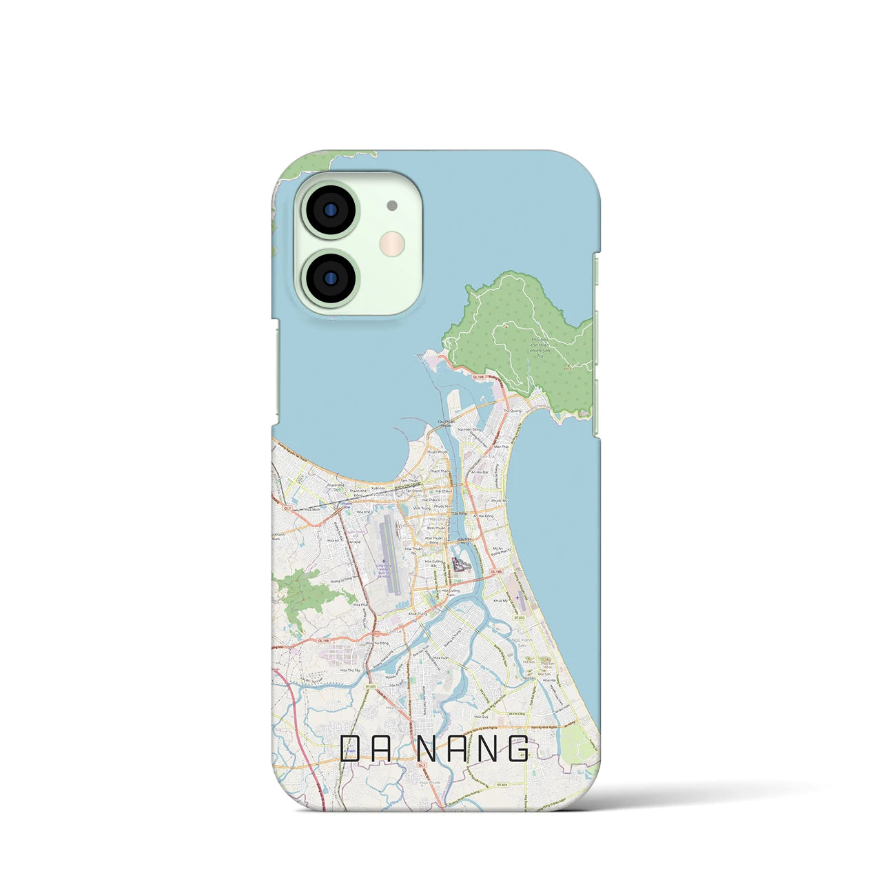 【ダナン】地図柄iPhoneケース（バックカバータイプ・ナチュラル）iPhone 12 mini 用