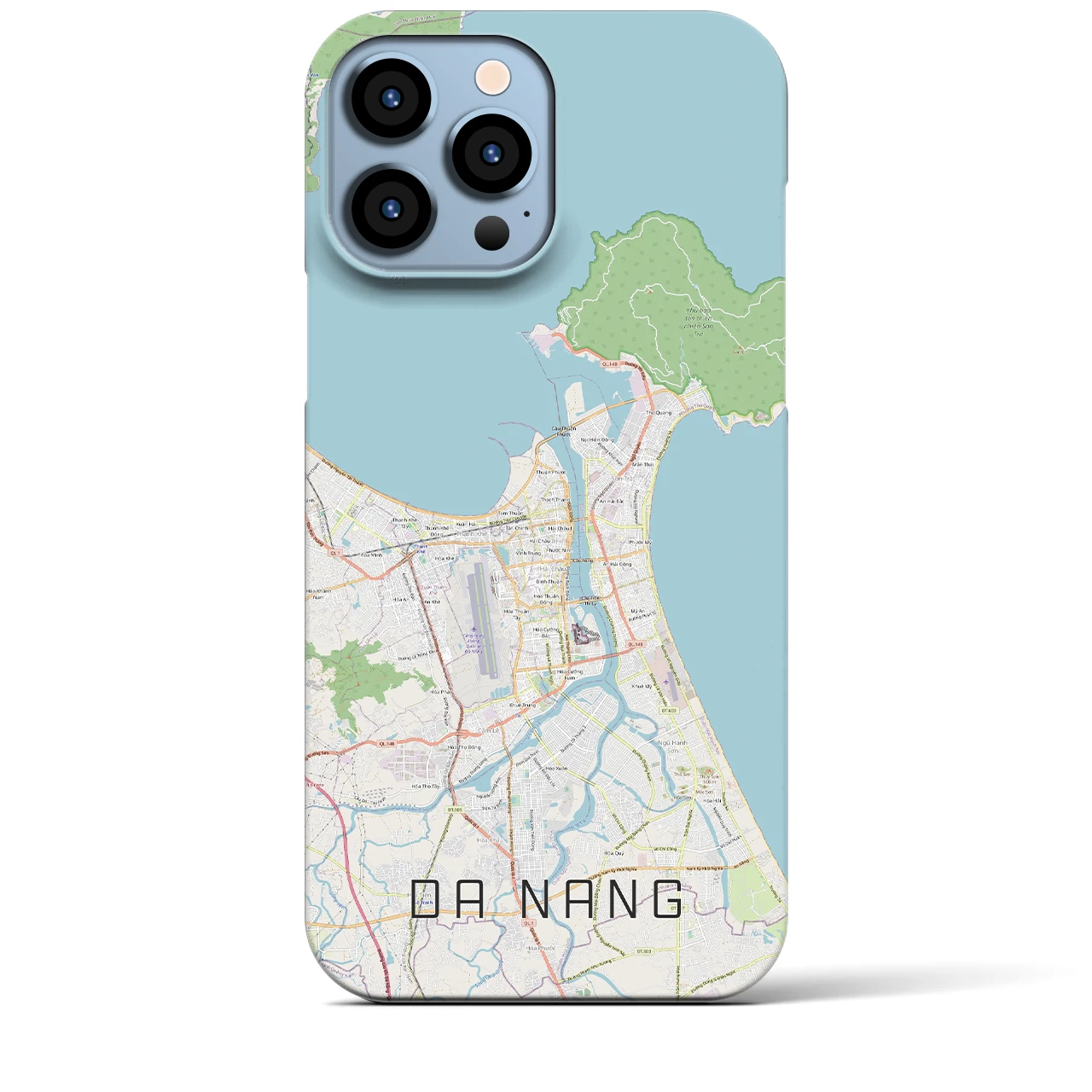 【ダナン】地図柄iPhoneケース（バックカバータイプ・ナチュラル）iPhone 13 Pro Max 用