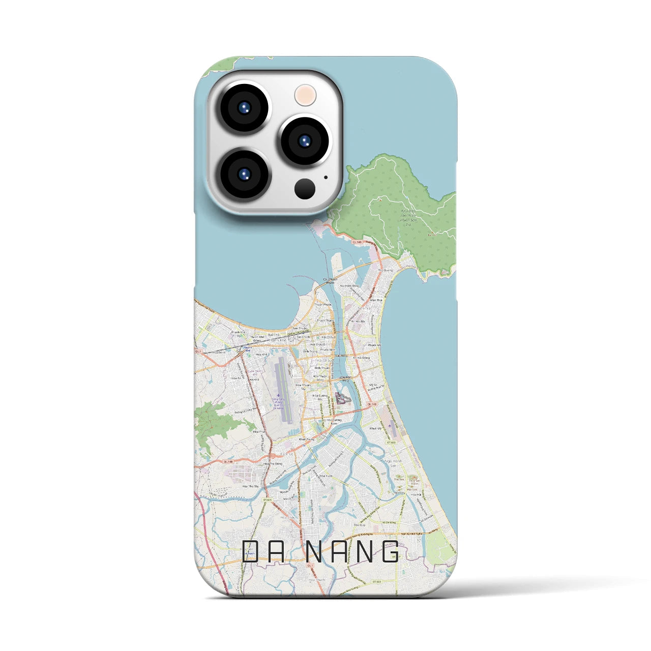 【ダナン】地図柄iPhoneケース（バックカバータイプ・ナチュラル）iPhone 13 Pro 用