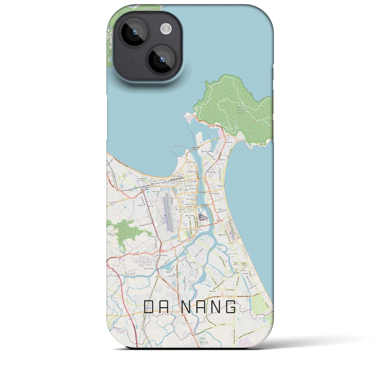 【ダナン】地図柄iPhoneケース（バックカバータイプ・ナチュラル）iPhone 14 Plus 用