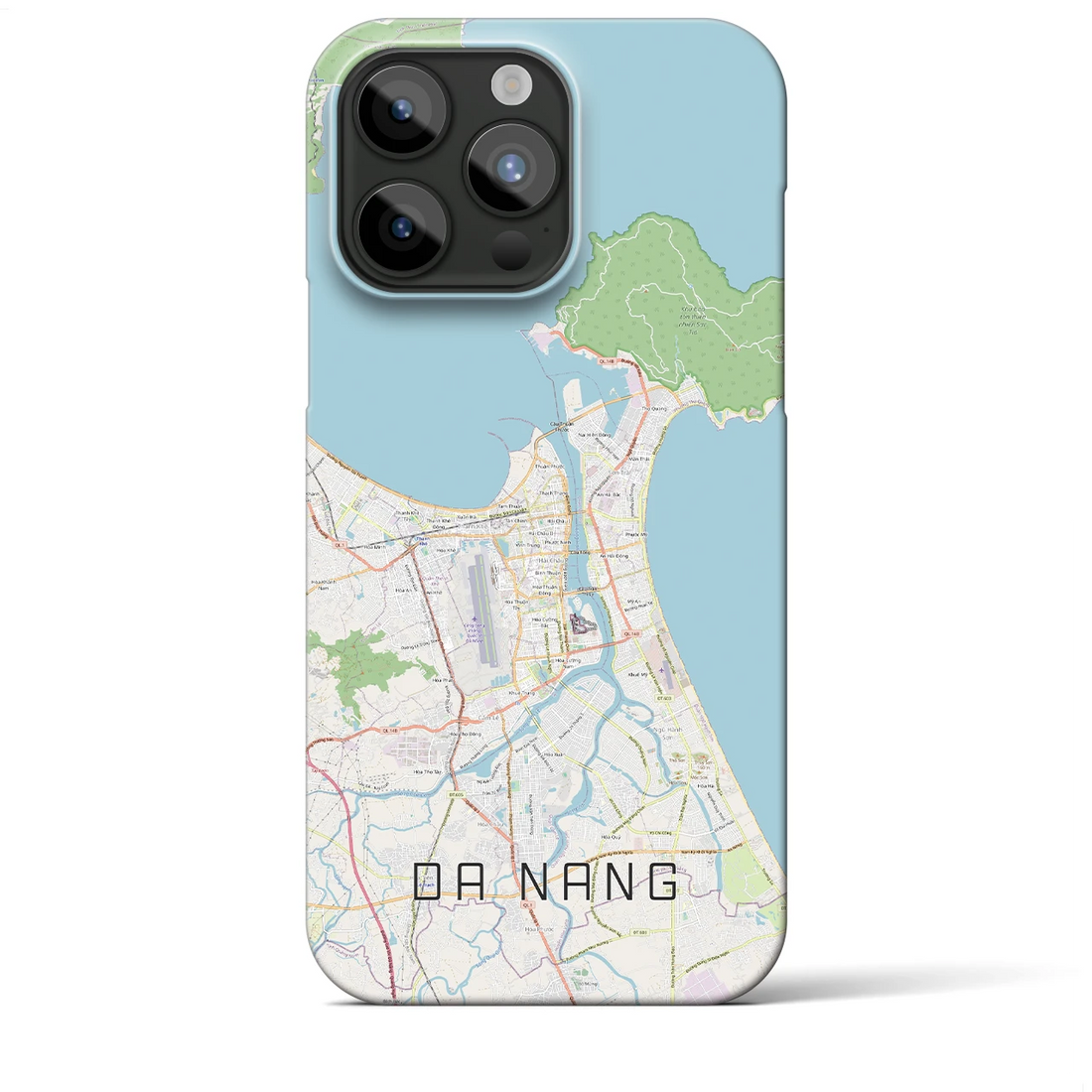 【ダナン】地図柄iPhoneケース（バックカバータイプ・ナチュラル）iPhone 15 Pro Max 用