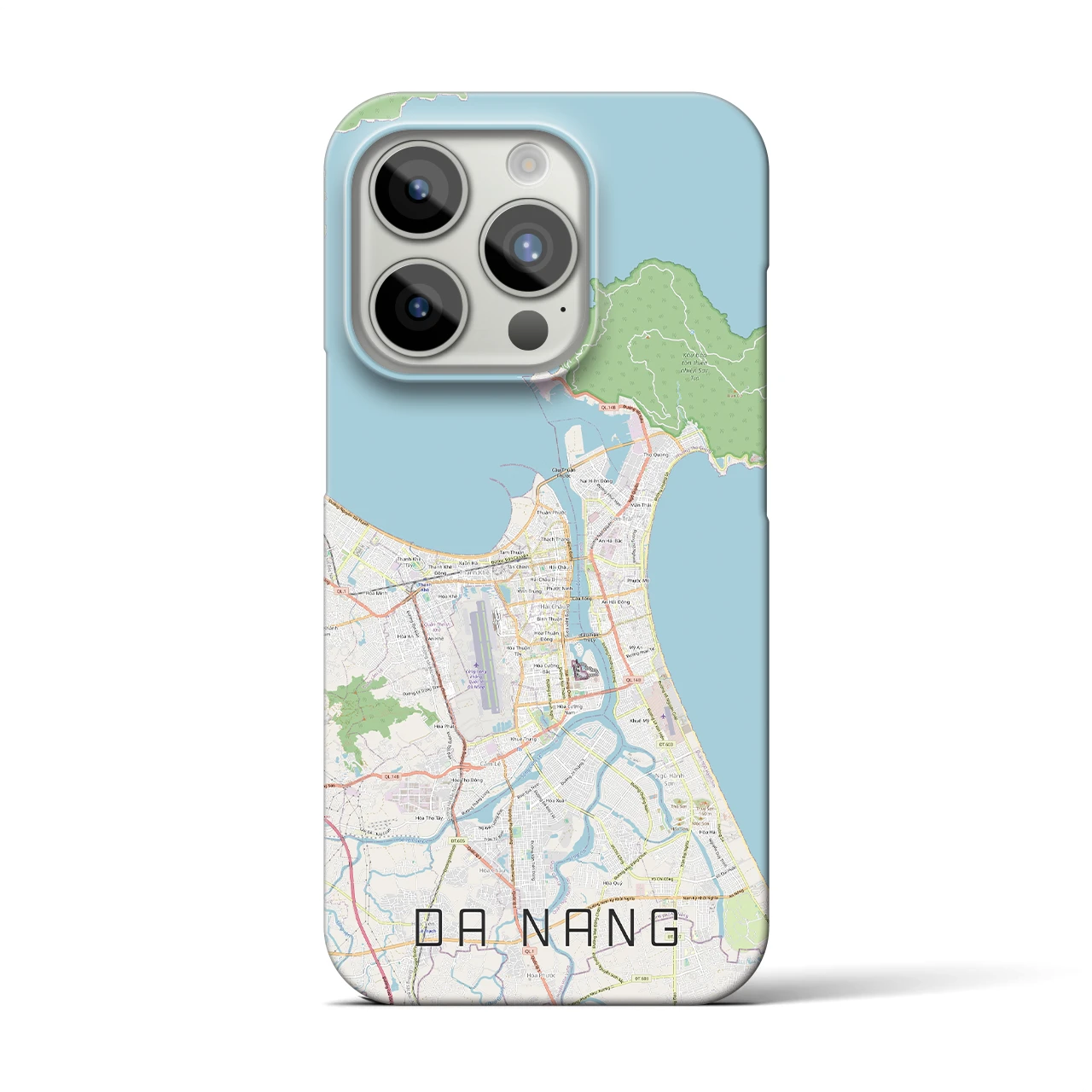 【ダナン】地図柄iPhoneケース（バックカバータイプ・ナチュラル）iPhone 15 Pro 用