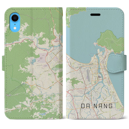 【ダナン（ベトナム）】地図柄iPhoneケース（手帳タイプ）ナチュラル・iPhone XR 用