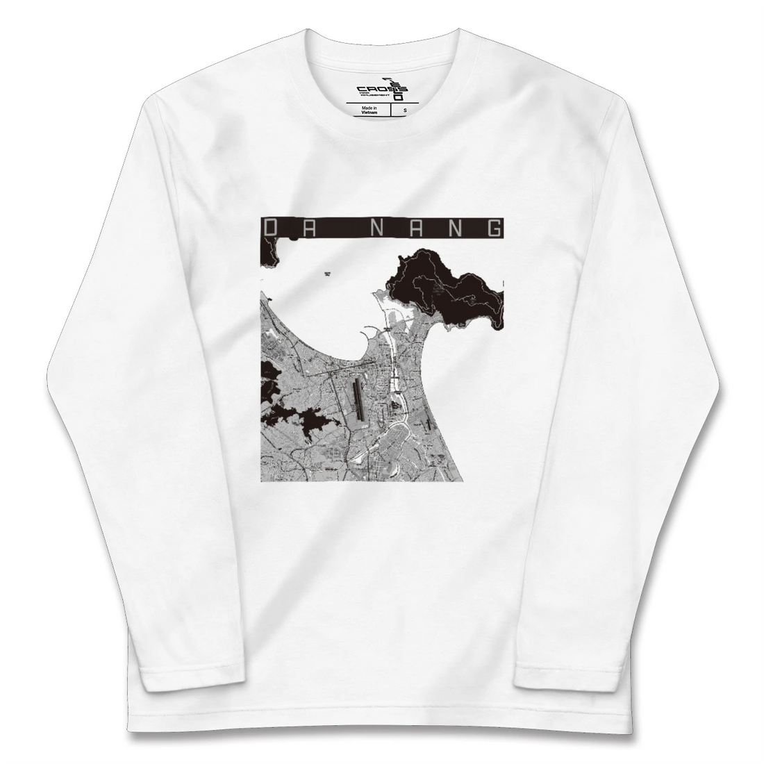 【ダナン（ベトナム）】地図柄ロングスリーブTシャツ