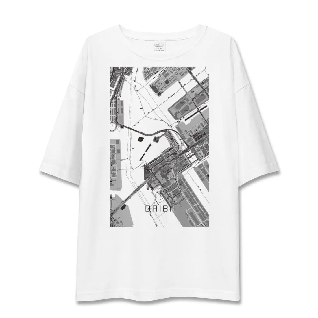 【台場(東京都)】地図柄ビッグシルエットTシャツ