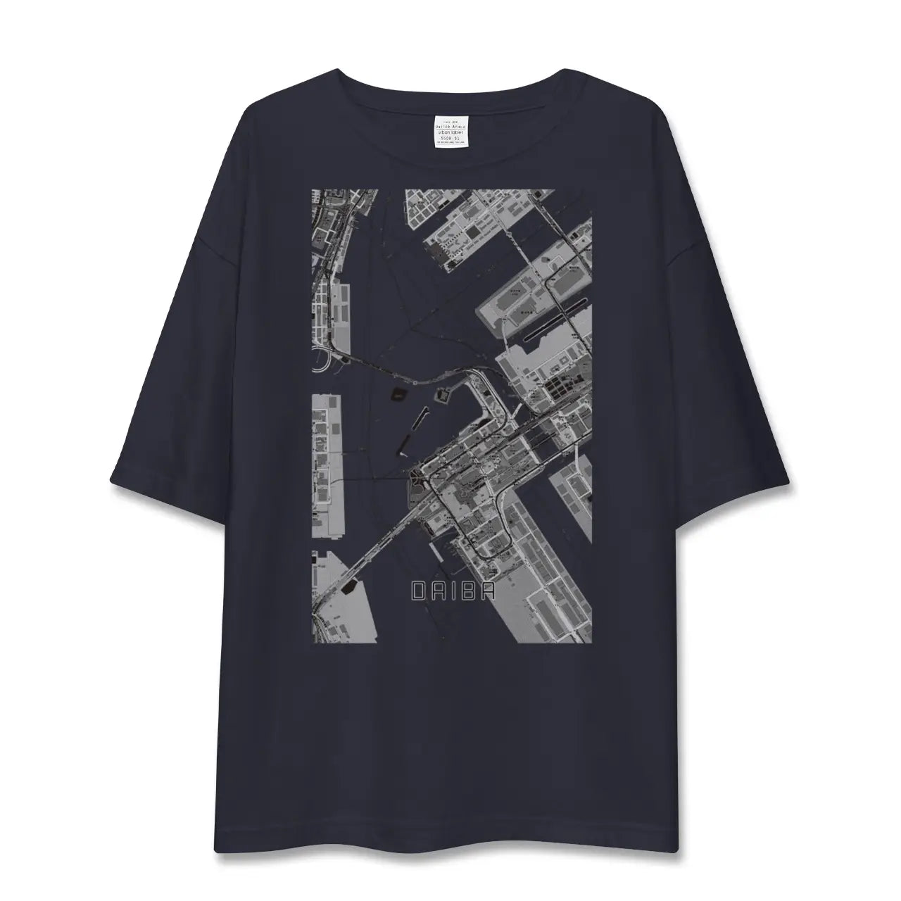 【台場（東京都）】地図柄ビッグシルエットTシャツ