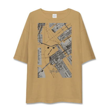 【台場（東京都）】地図柄ビッグシルエットTシャツ