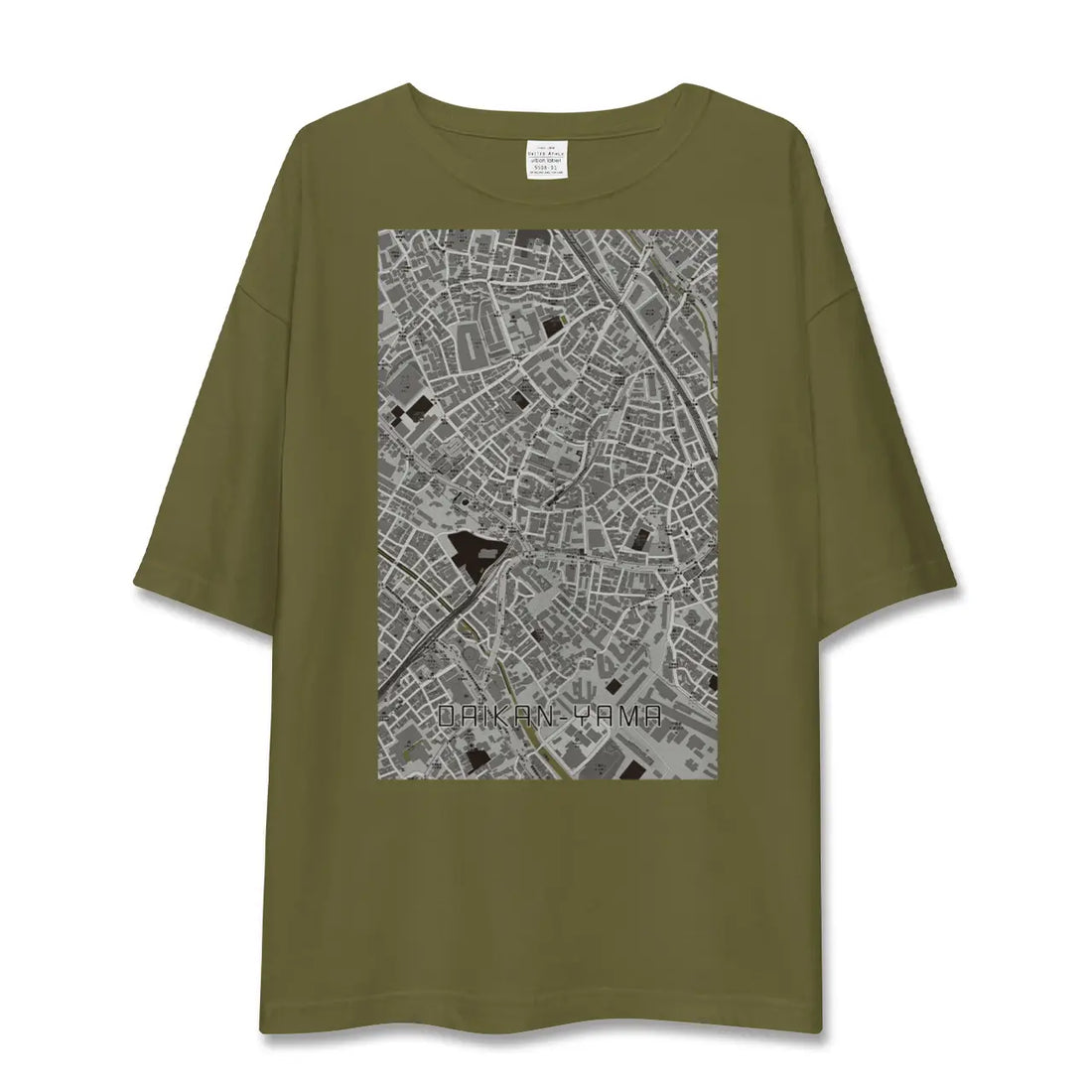 【代官山（東京都）】地図柄ビッグシルエットTシャツ