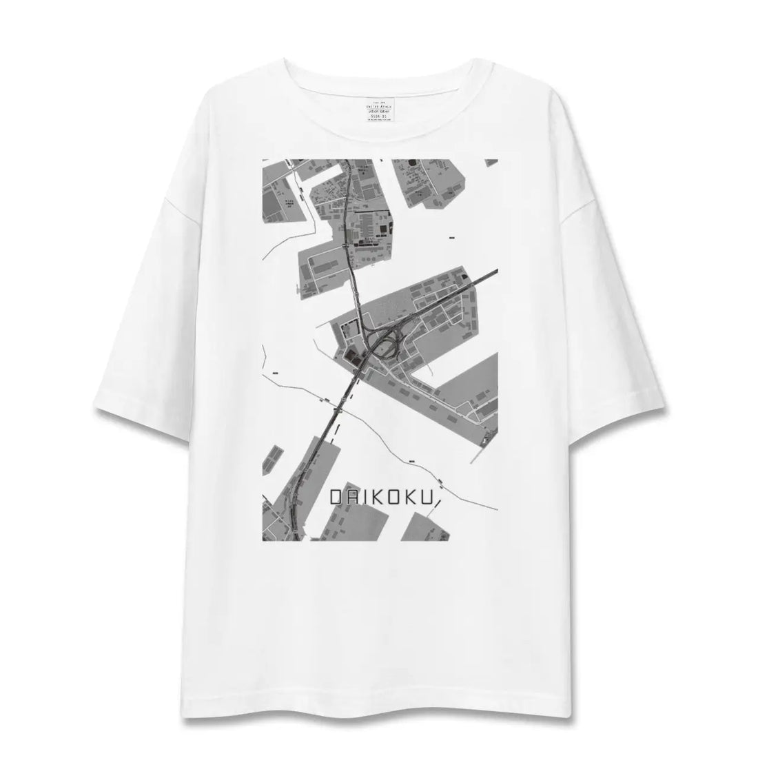 【大黒(神奈川県)】地図柄ビッグシルエットTシャツ