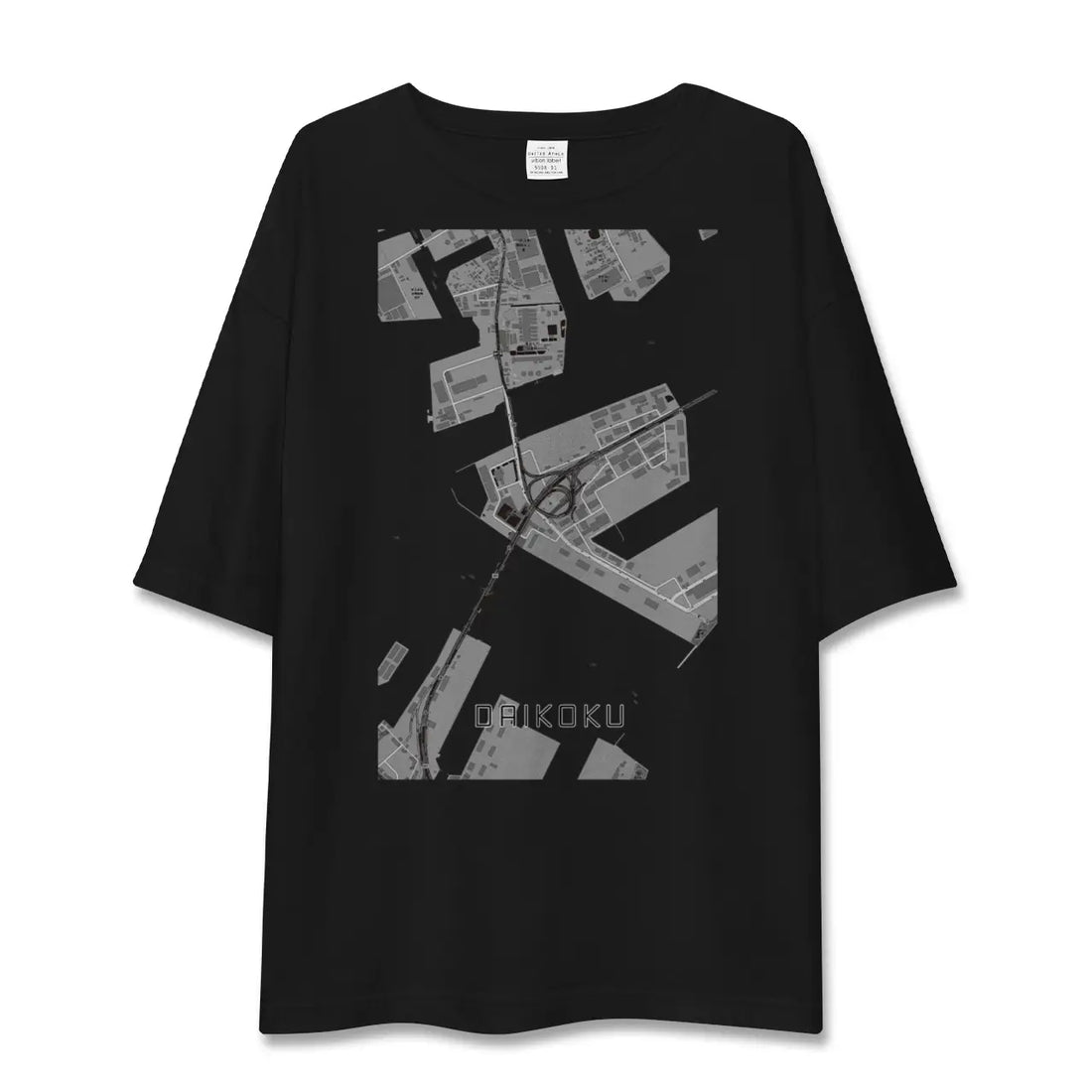 【大黒（神奈川県）】地図柄ビッグシルエットTシャツ