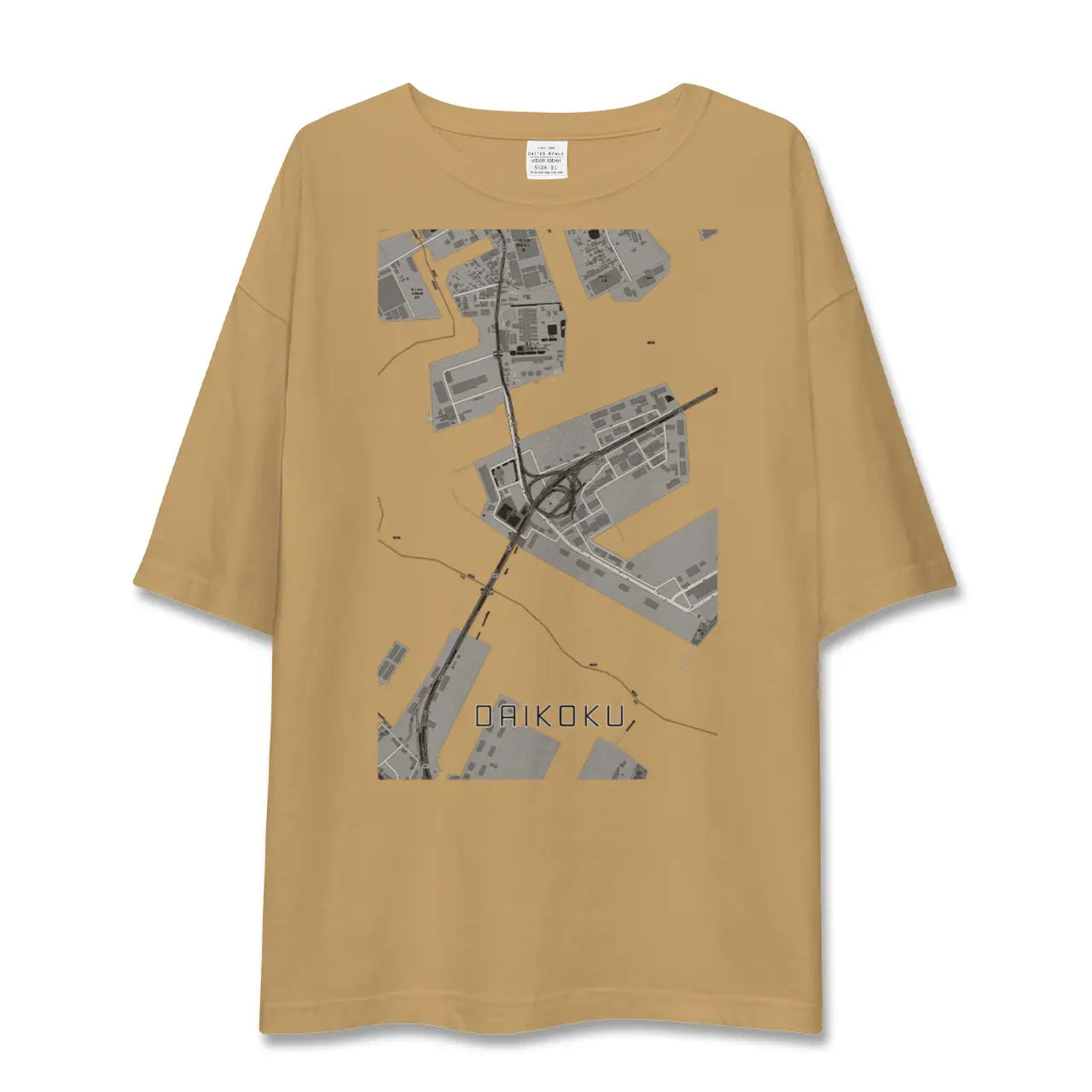 【大黒（神奈川県）】地図柄ビッグシルエットTシャツ