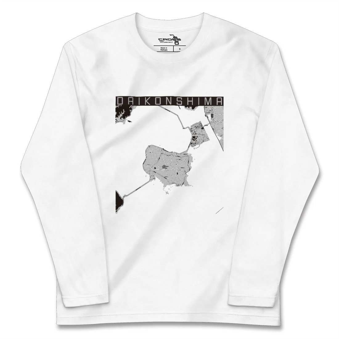【大根島(島根県)】地図柄ロングスリーブTシャツ