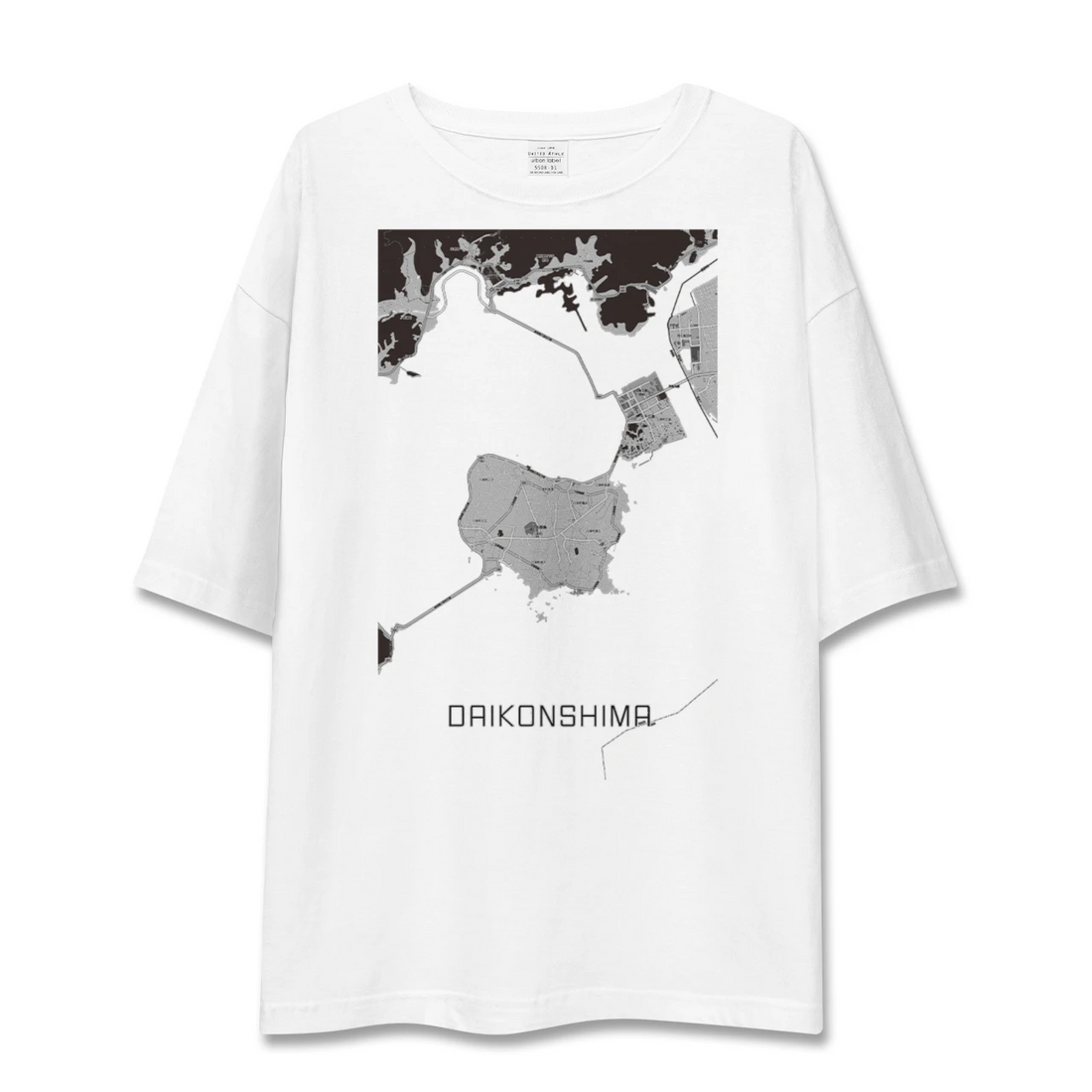 【大根島(島根県)】地図柄ビッグシルエットTシャツ