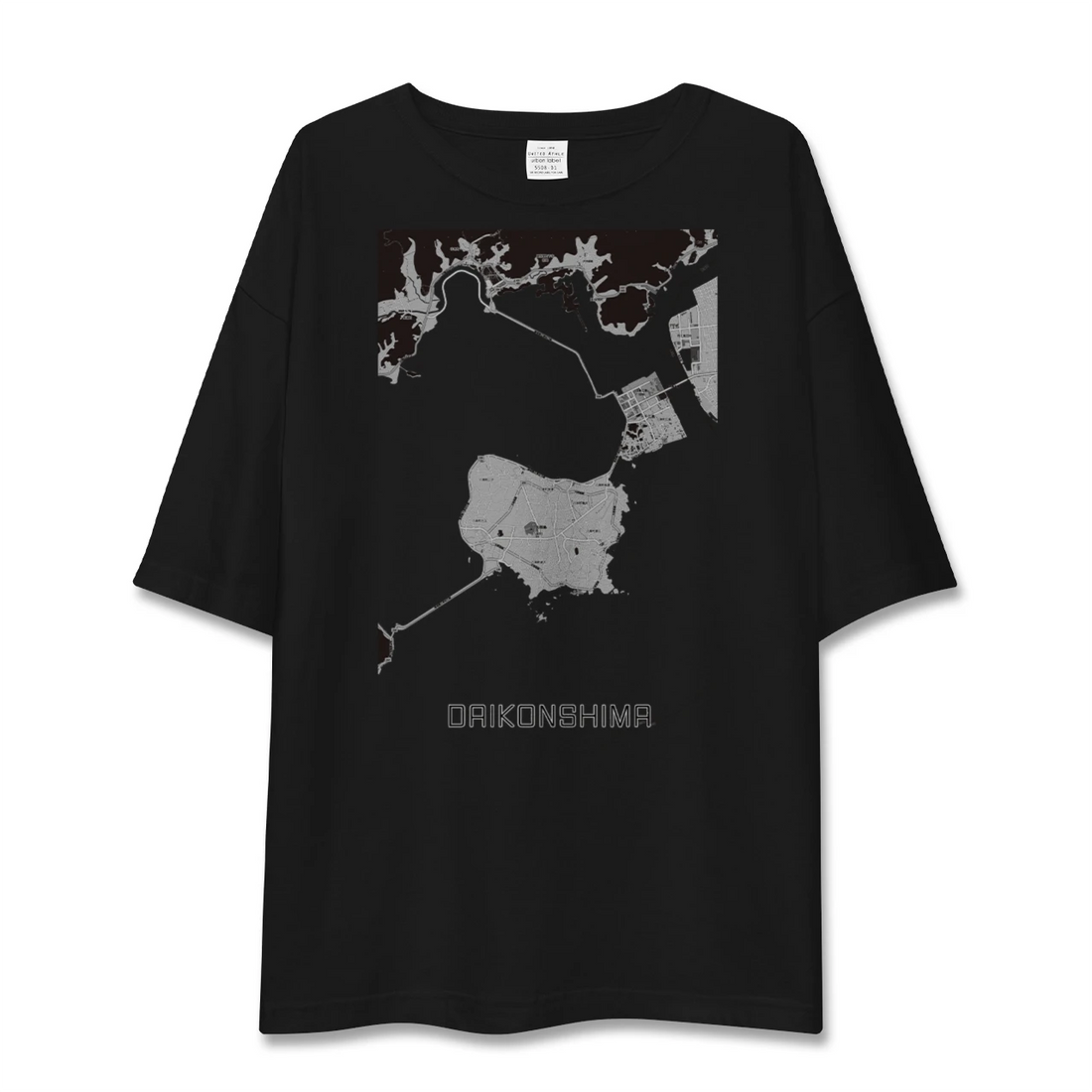 【大根島（島根県）】地図柄ビッグシルエットTシャツ