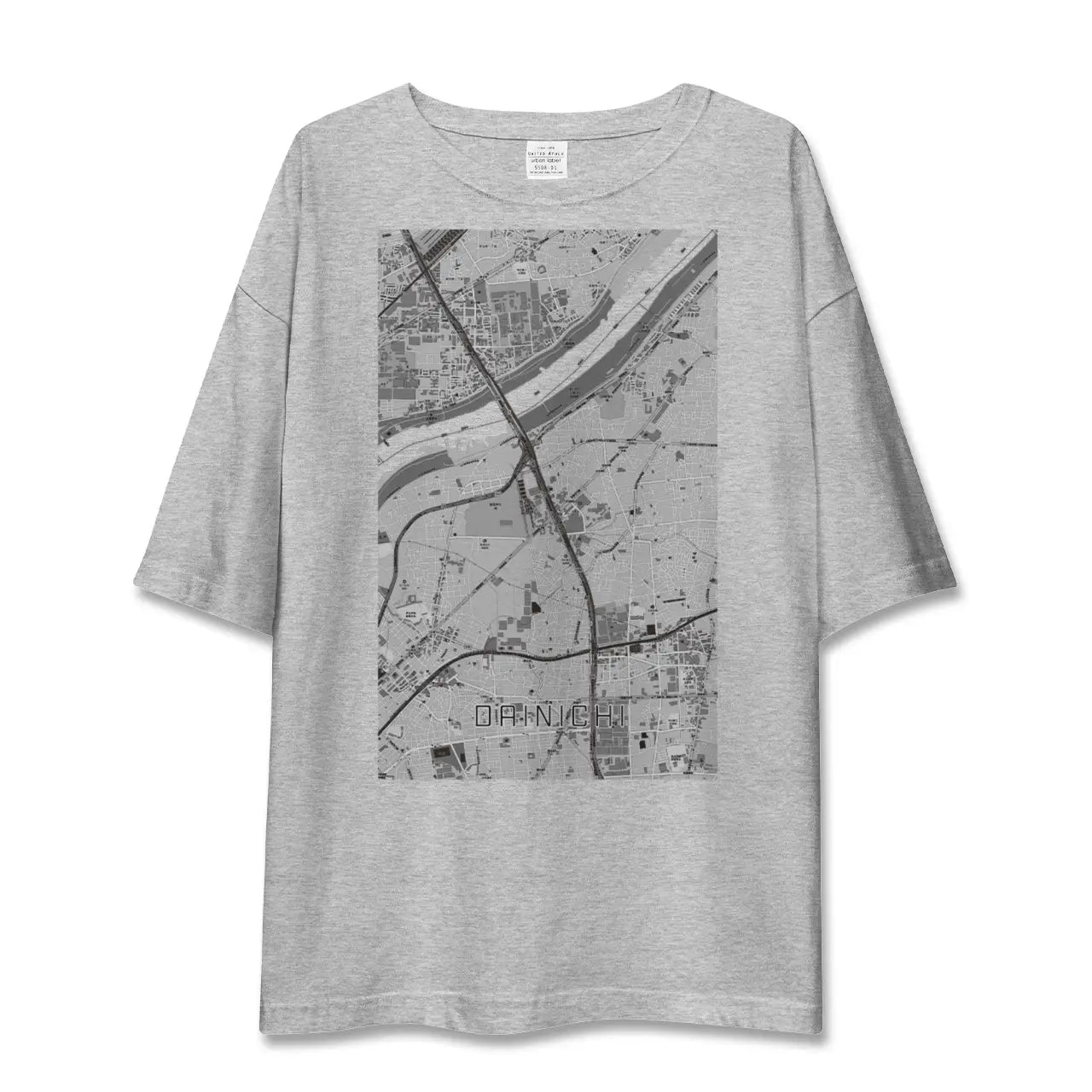 【大日（大阪府）】地図柄ビッグシルエットTシャツ