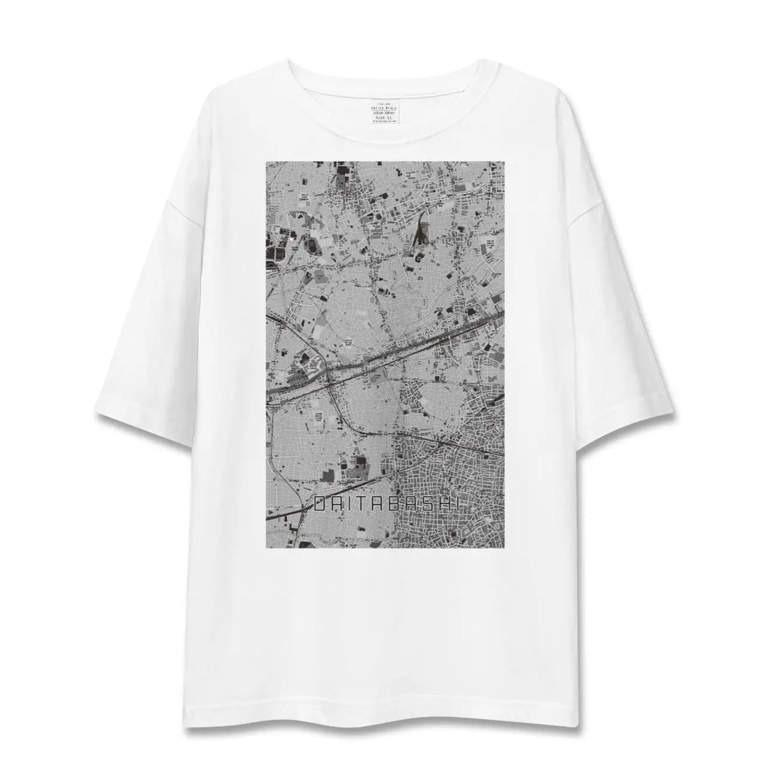 【代田橋(東京都)】地図柄ビッグシルエットTシャツ