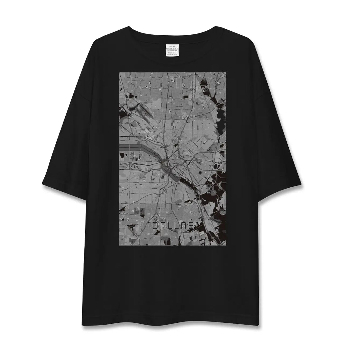 【ダラス（アメリカ）】地図柄ビッグシルエットTシャツ