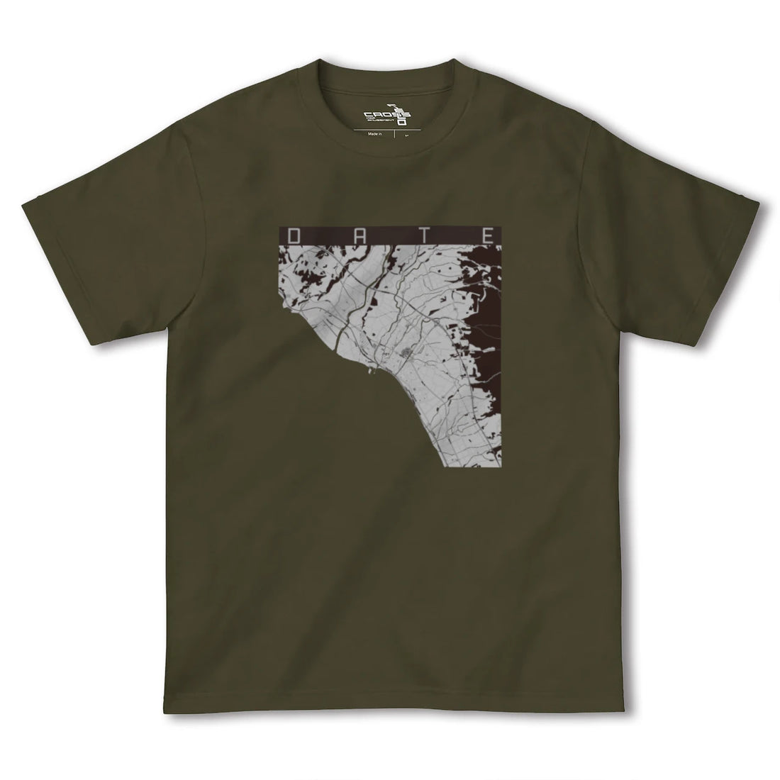 【伊達(北海道)(北海道)】地図柄ヘビーウェイトTシャツ