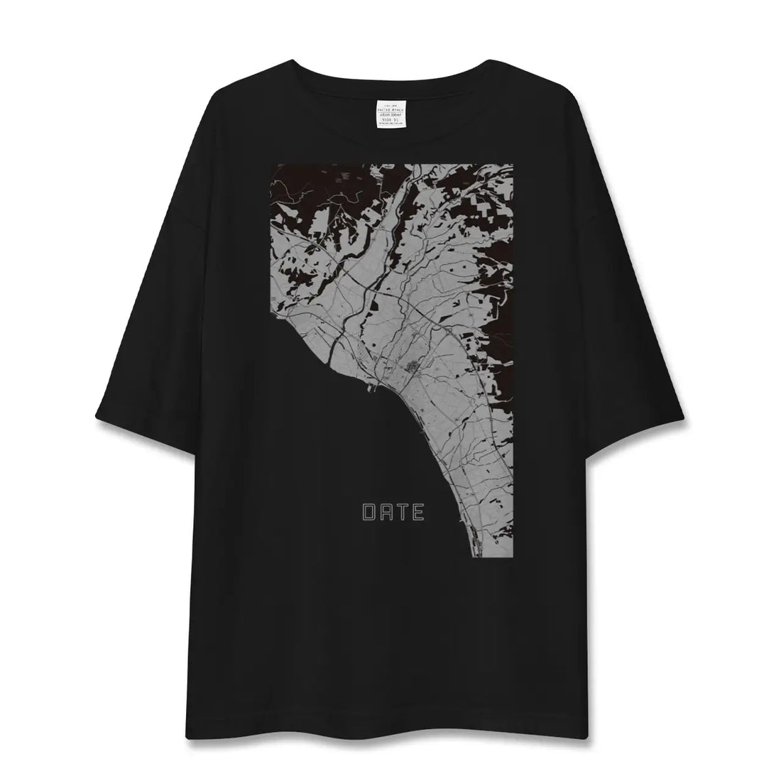 【伊達（北海道）（北海道）】地図柄ビッグシルエットTシャツ