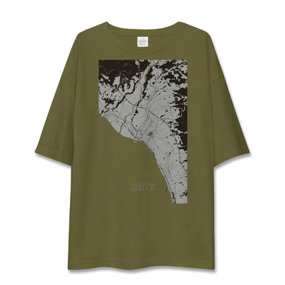 【伊達（北海道）（北海道）】地図柄ビッグシルエットTシャツ