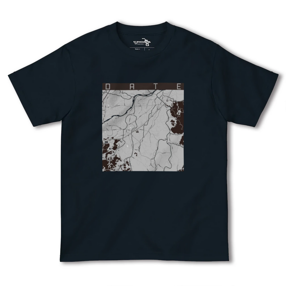 【伊達(福島県)(福島県)】地図柄ヘビーウェイトTシャツ