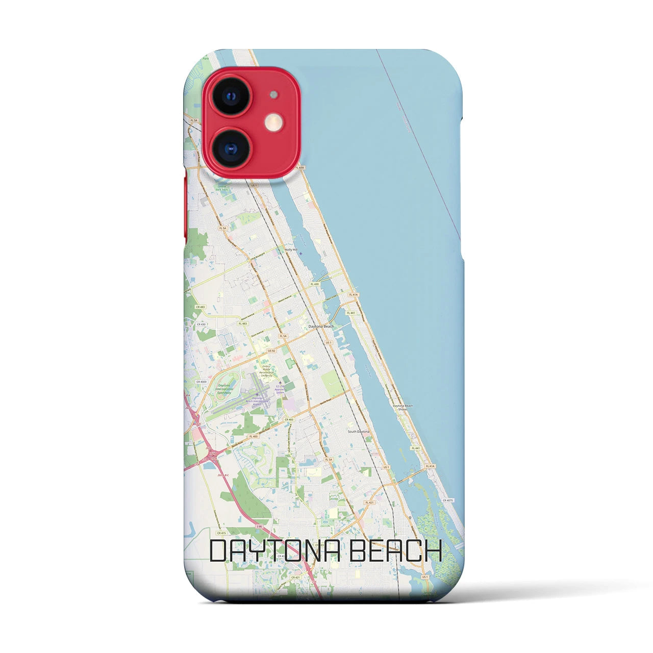 【デイトナビーチ】地図柄iPhoneケース（バックカバータイプ・ナチュラル）iPhone 11 用