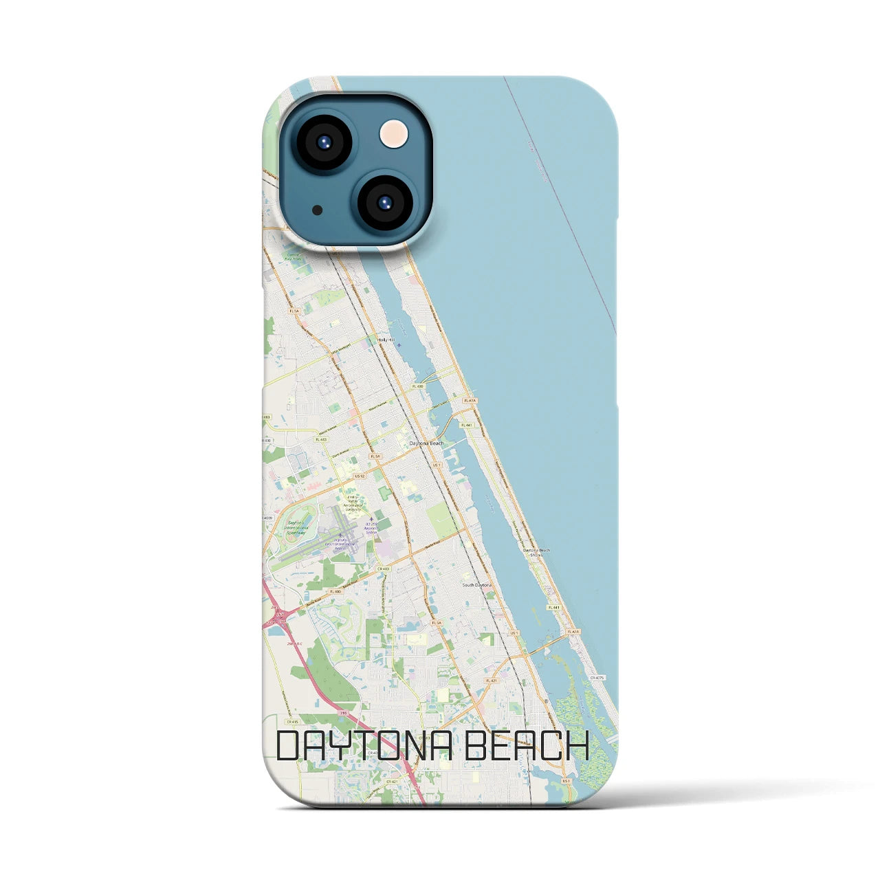 【デイトナビーチ】地図柄iPhoneケース（バックカバータイプ・ナチュラル）iPhone 13 用