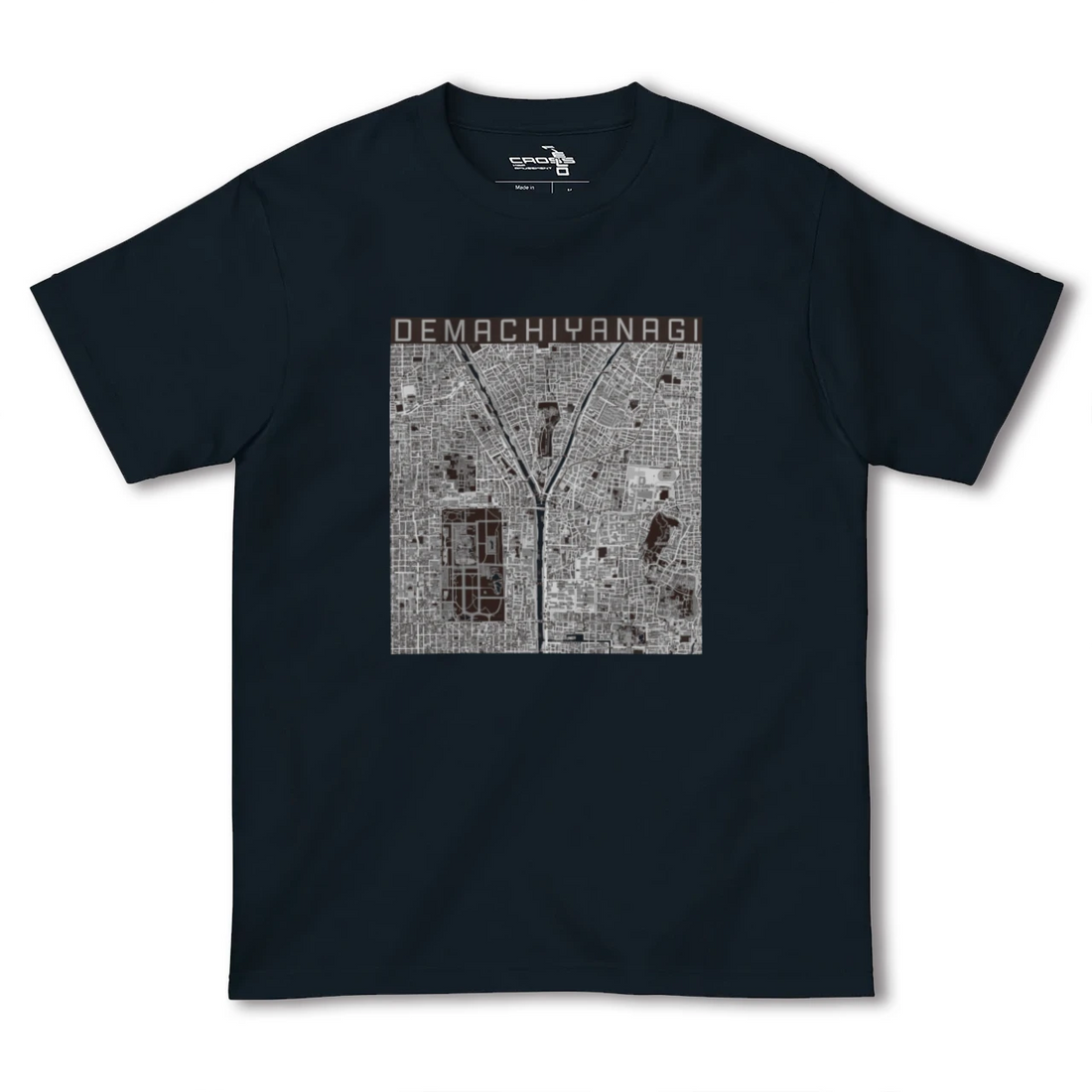 【出町柳(京都府)】地図柄ヘビーウェイトTシャツ