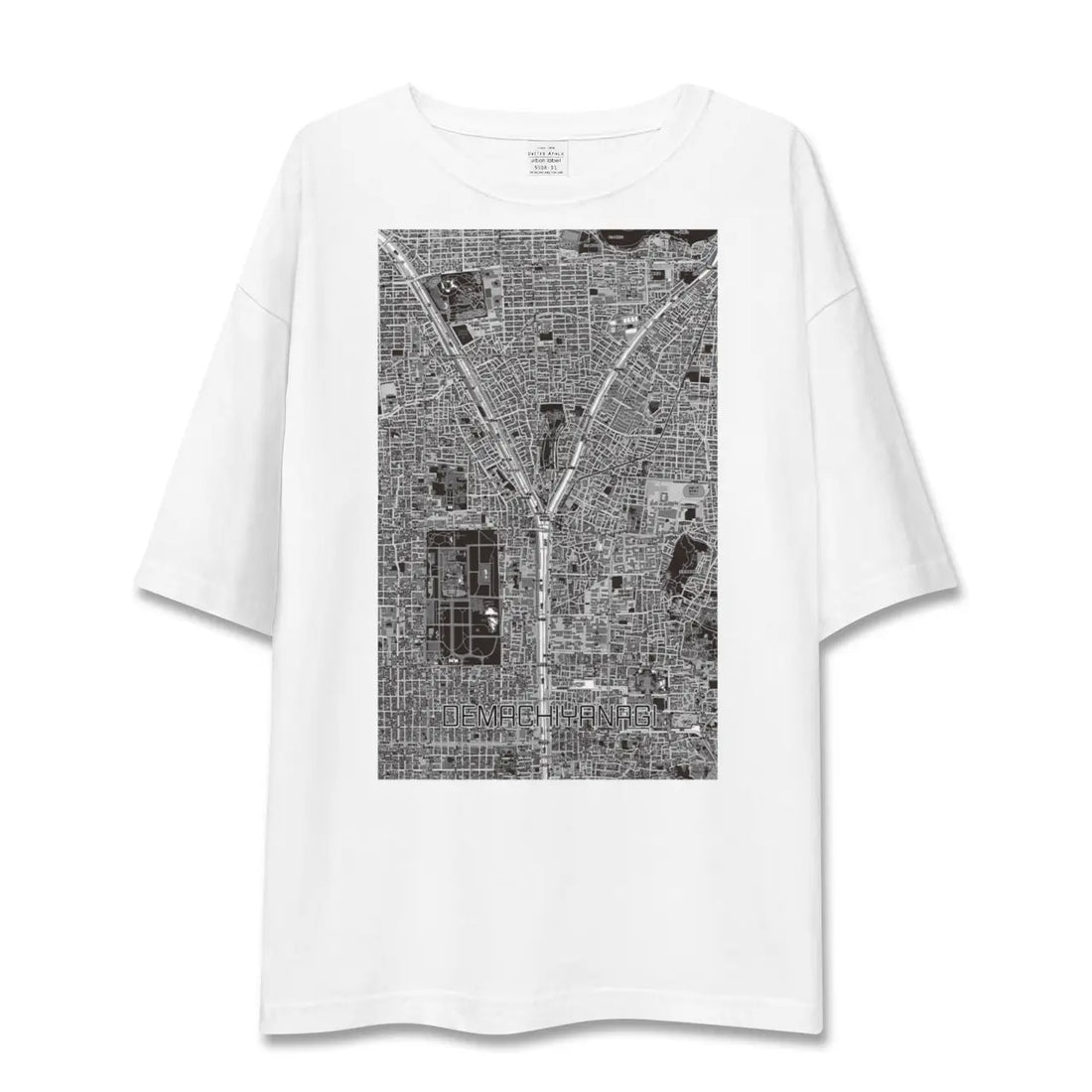 【出町柳(京都府)】地図柄ビッグシルエットTシャツ