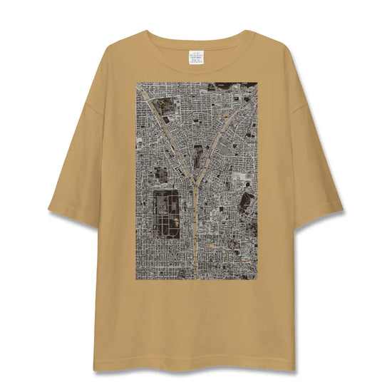 【出町柳（京都府）】地図柄ビッグシルエットTシャツ