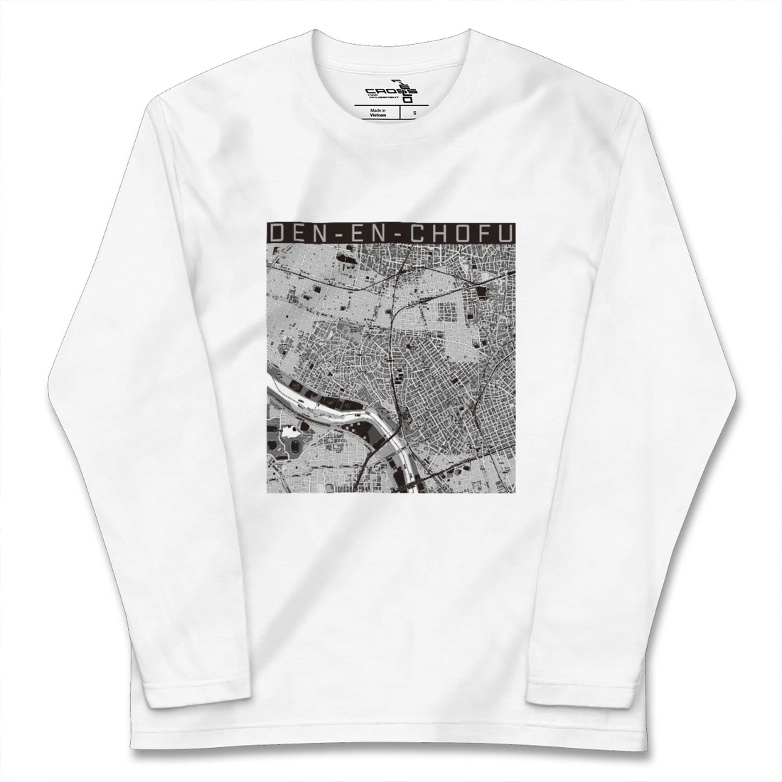 【田園調布(東京都)】地図柄ロングスリーブTシャツ