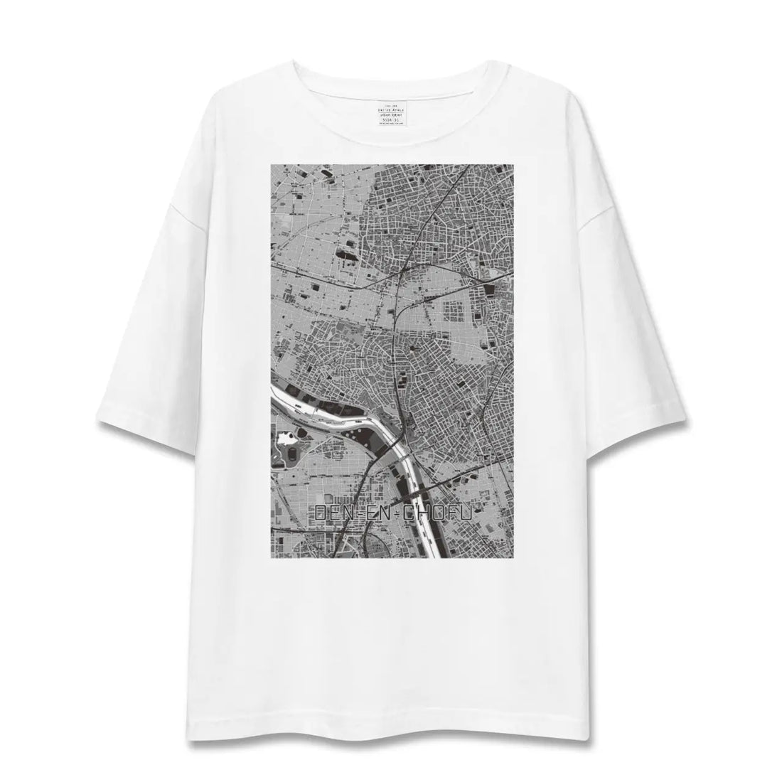 【田園調布(東京都)】地図柄ビッグシルエットTシャツ