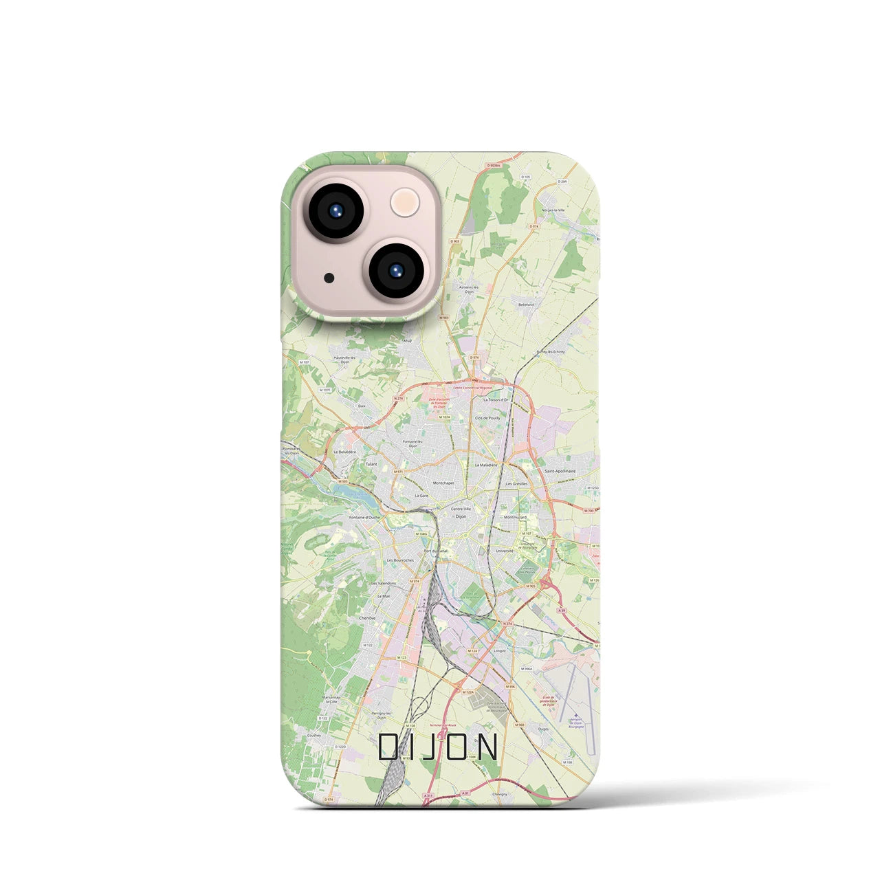 【ディジョン】地図柄iPhoneケース（バックカバータイプ・ナチュラル）iPhone 13 mini 用