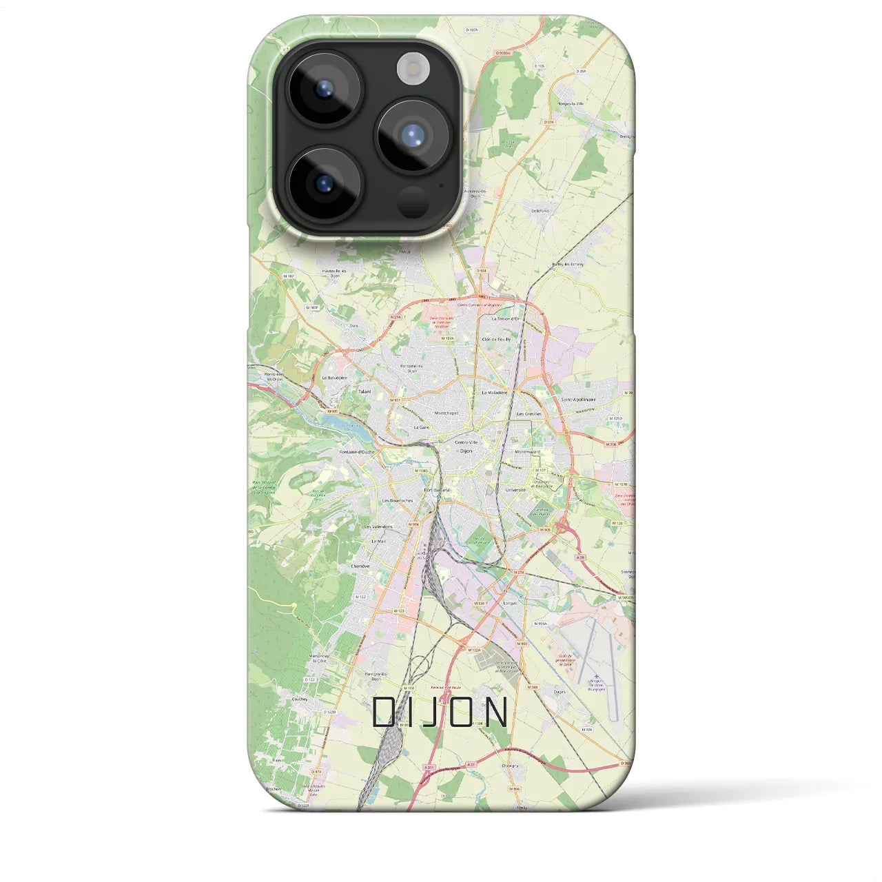 【ディジョン】地図柄iPhoneケース（バックカバータイプ・ナチュラル）iPhone 15 Pro Max 用