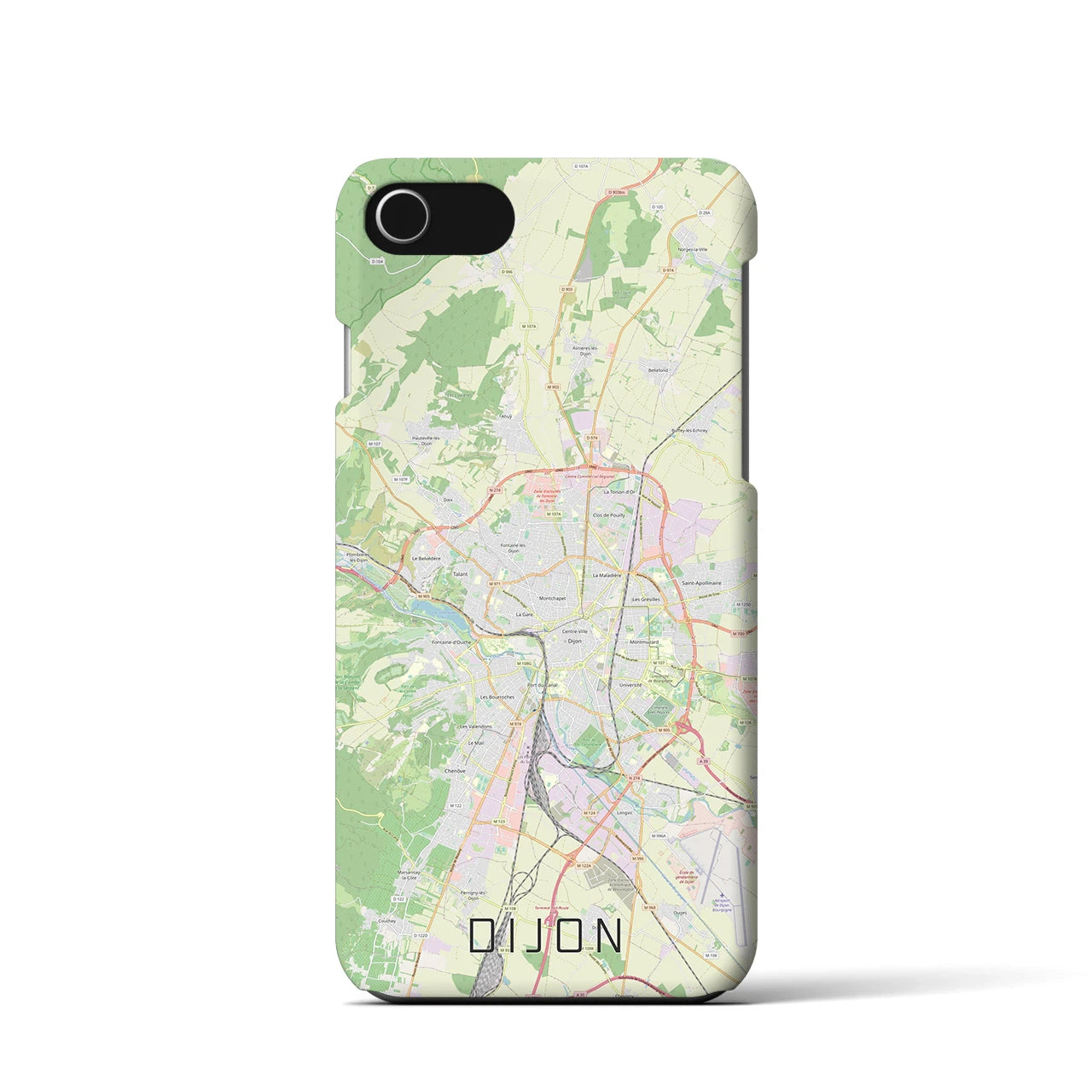 【ディジョン】地図柄iPhoneケース（バックカバータイプ・ナチュラル）iPhone SE（第3 / 第2世代） / 8 / 7 / 6s / 6 用