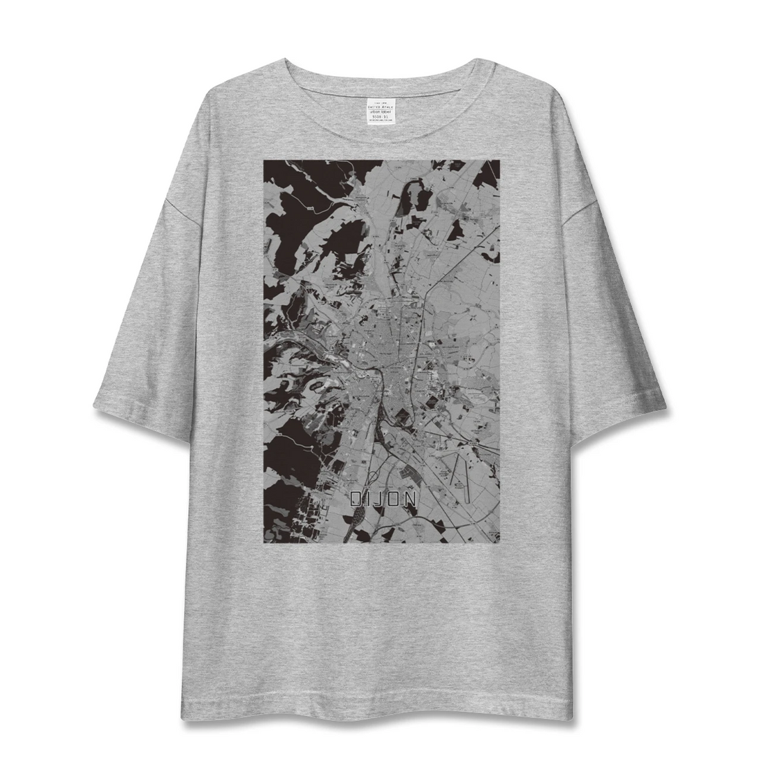 【ディジョン（フランス）】地図柄ビッグシルエットTシャツ