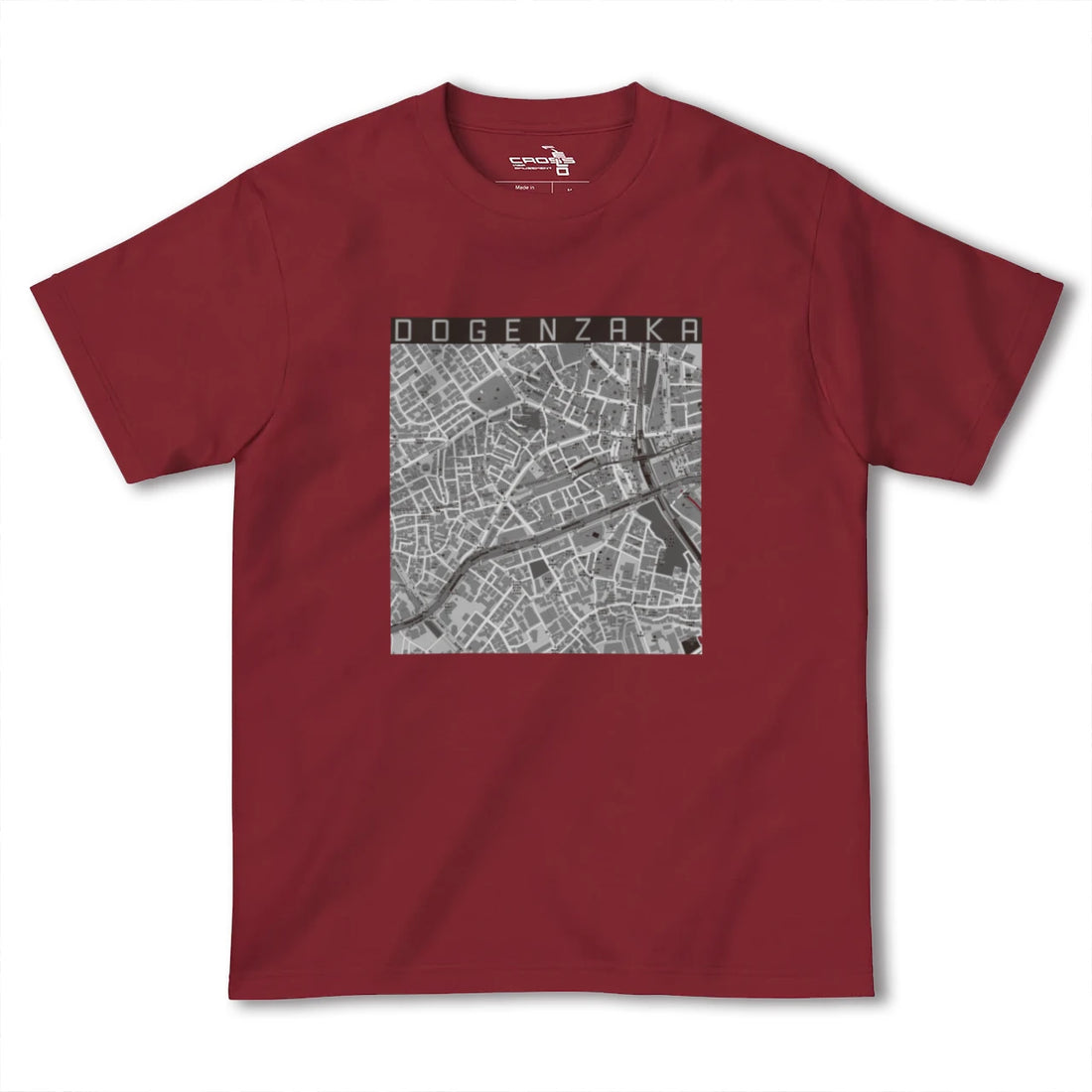 【道玄坂(東京都)】地図柄ヘビーウェイトTシャツ