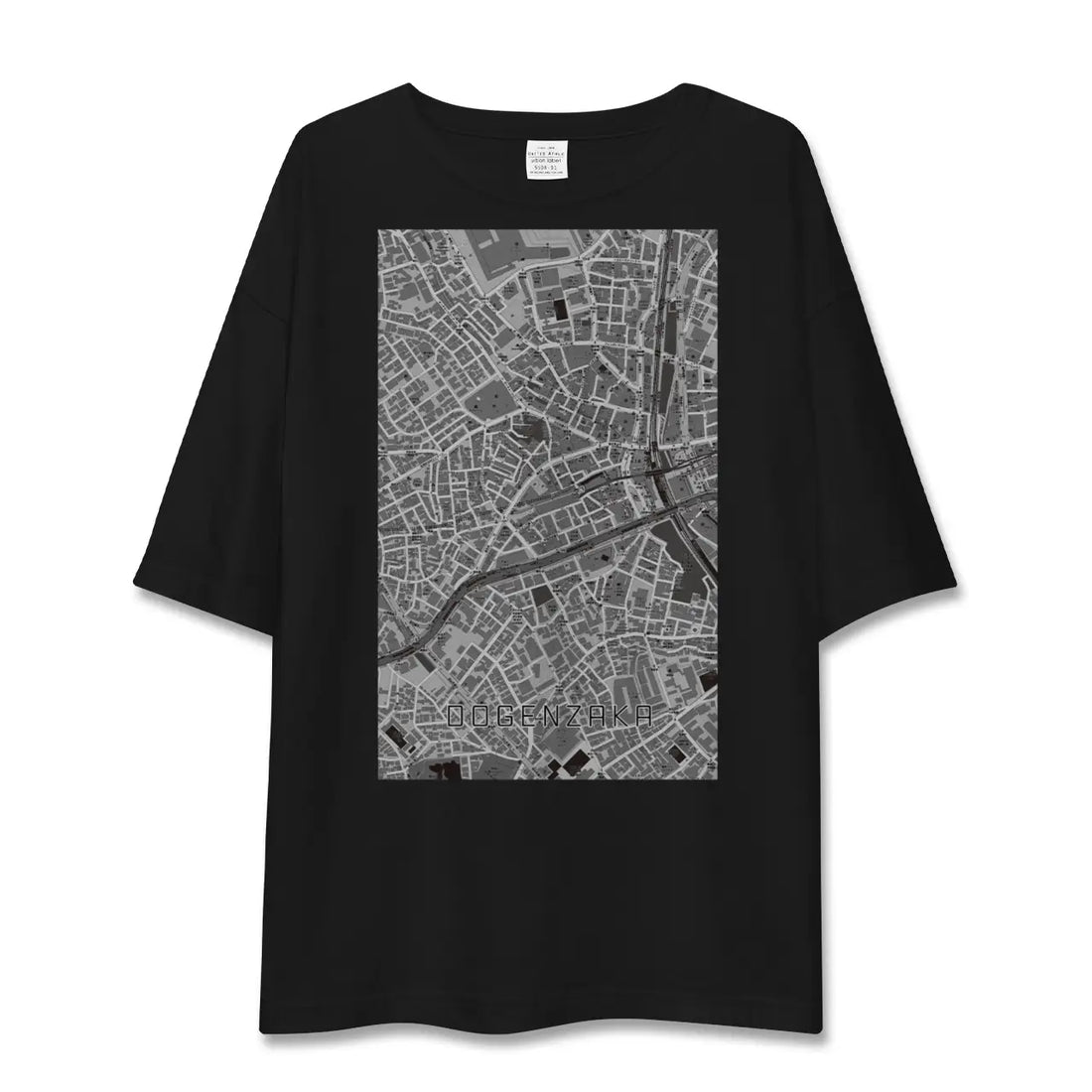【道玄坂(東京都)】地図柄ビッグシルエットTシャツ