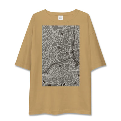 【道玄坂（東京都）】地図柄ビッグシルエットTシャツ