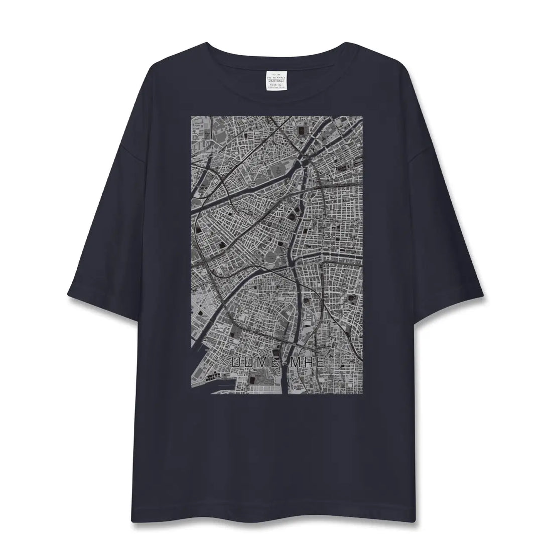 【ドーム前(大阪府)】地図柄ビッグシルエットTシャツ