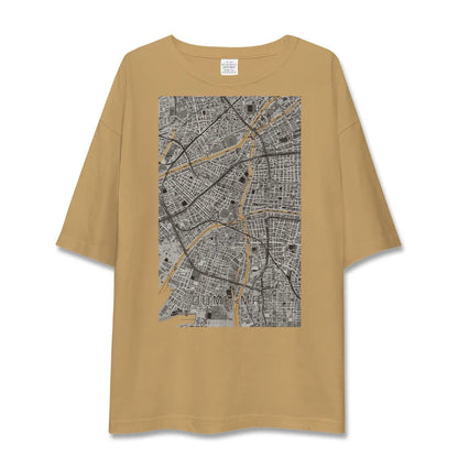 【ドーム前（大阪府）】地図柄ビッグシルエットTシャツ