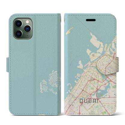 【ドバイ（アラブ首長国連邦）】地図柄iPhoneケース（手帳タイプ）ナチュラル・iPhone 11 Pro 用
